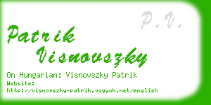 patrik visnovszky business card